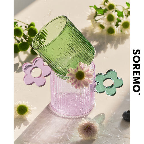 SOREMO玻璃太阳花马克杯