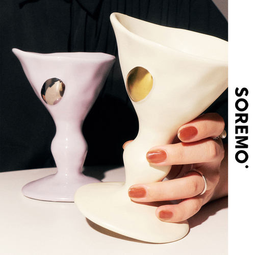 手工陶瓷杯高脚杯SOREMO