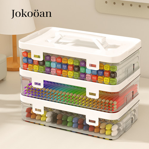 隐藏叠加分层分类画笔收纳盒