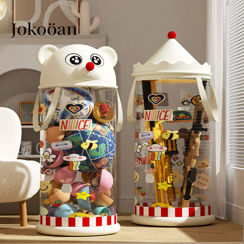 手提移动萌趣造型娃娃收纳桶