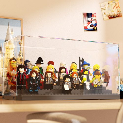 积木人仔收纳阶梯展示卡扣固位