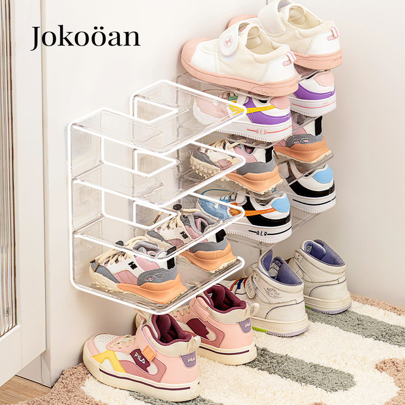 自由调节高度壁挂收纳儿童鞋架