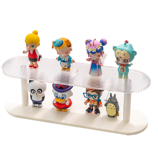 盲盒收纳展示架桌面手办透明柜多层玄关摆件台办公室