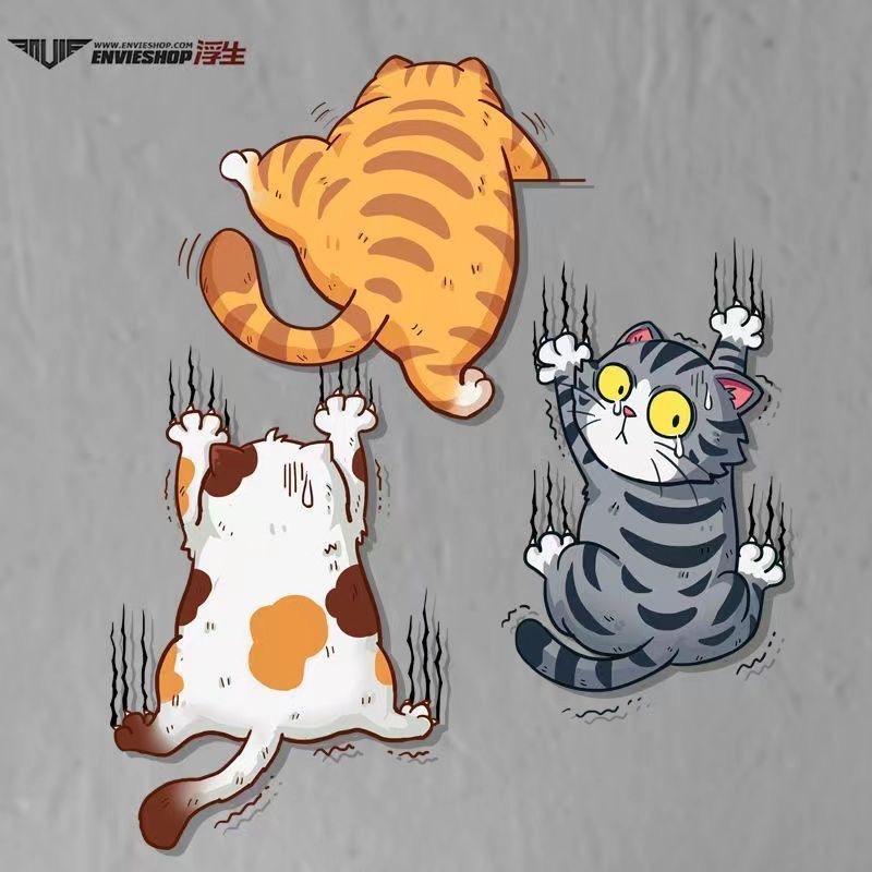 个性搞笑宠物猫咪车贴