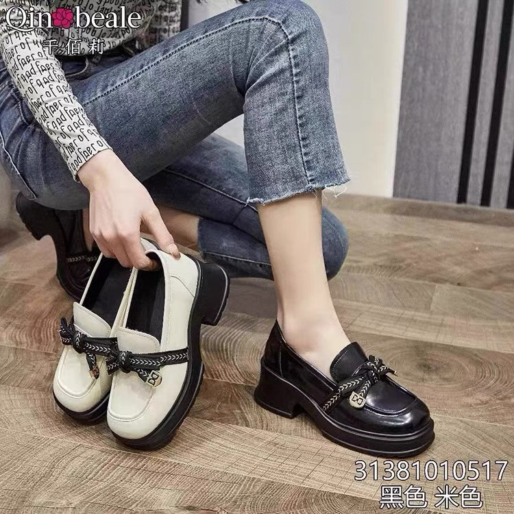正品专柜厚底乐福鞋女新款鞋子2025春秋款英伦风皮鞋洛丽塔超轻女