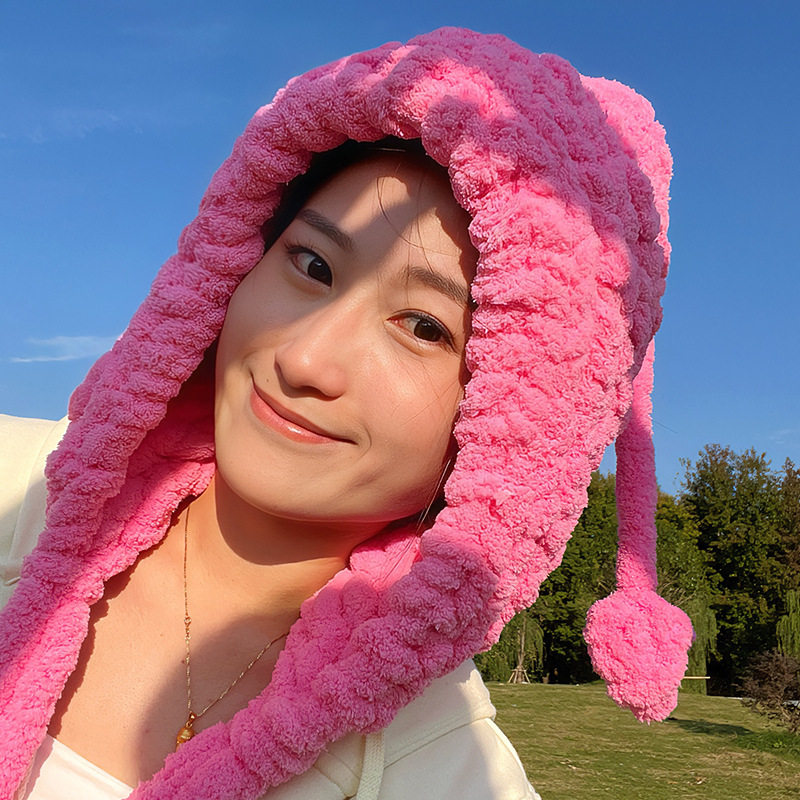 针织帽子diy女巫师帽手工材料包