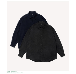 【代购】APRESSE 25aw Wool regular collar shirt纯羊毛尖领衬衫