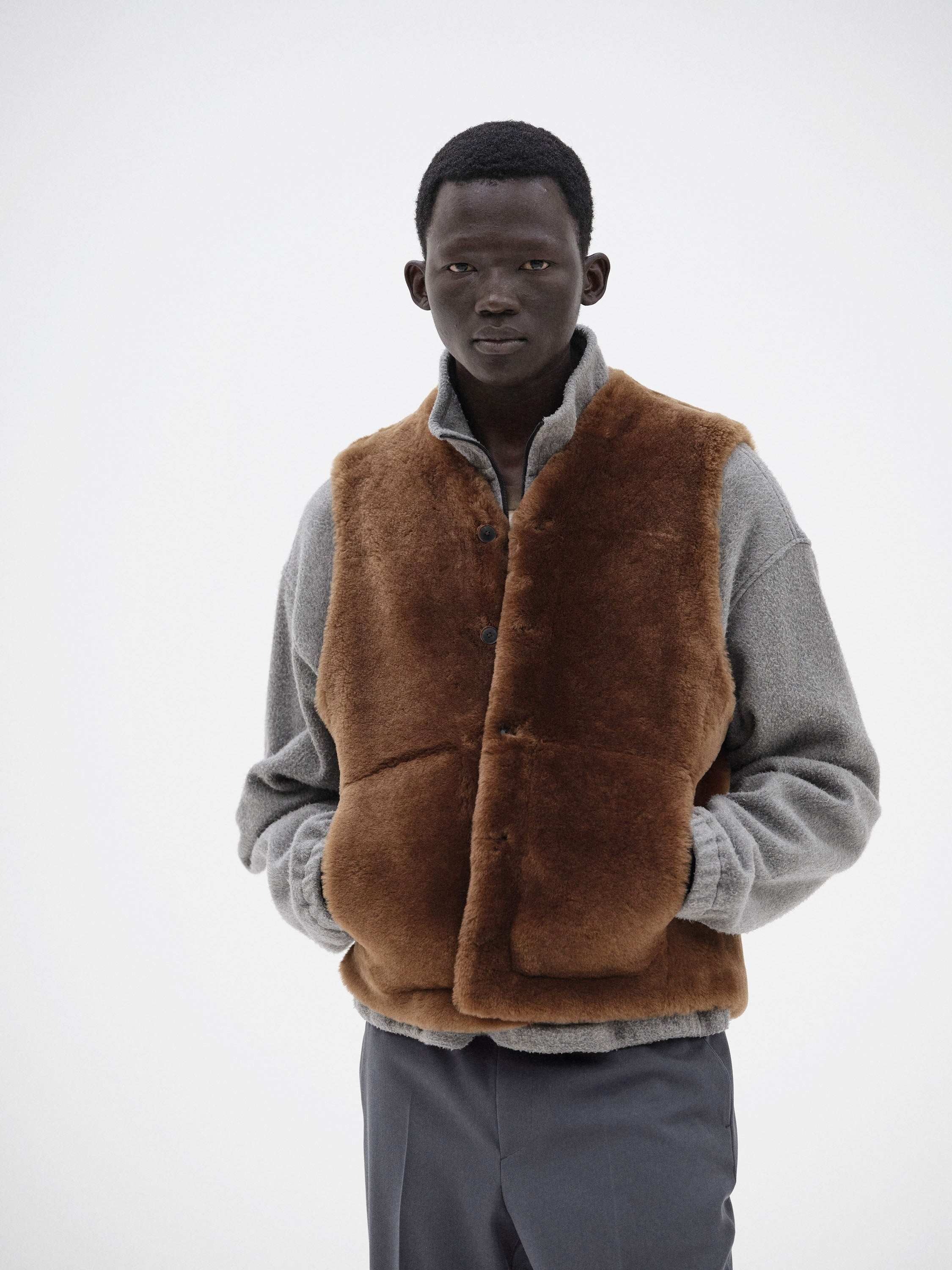 【代购】AURALEE 25aw Fur vest 土耳其羊皮皮草马甲
