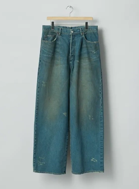 【代购】SSSTEIN 26ss Baggy denim jeans 水洗做旧宽松牛仔裤