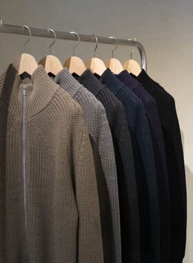 【代购】BATONER 25aw Signature drivers knit 定番拉链针织衫