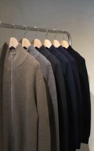 【代购】BATONER 25aw Signature drivers knit 定番拉链针织衫