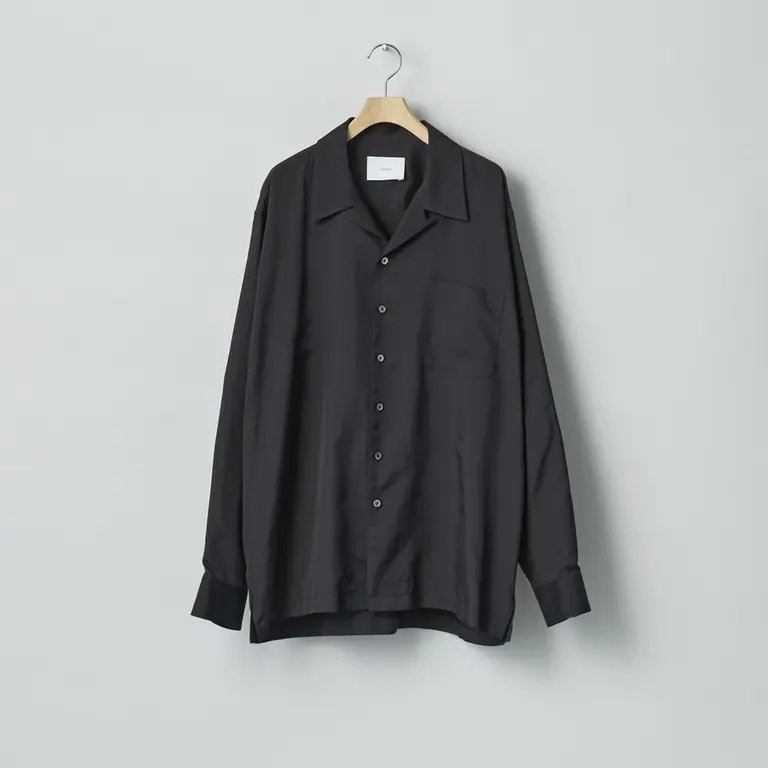 【代购】SSSTEIN 26ss Open collar shirt真丝铜氨丝开襟长袖衬衫