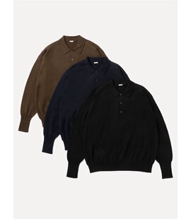 【代购】APRESSE 26ss Cotton knit LS 棉线针织Polo领长袖T恤