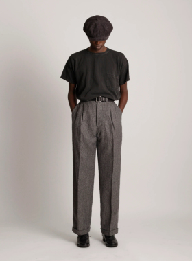 【代购】T.T Taigatakahashi 25aw Work trousers 羊毛亚麻工装裤