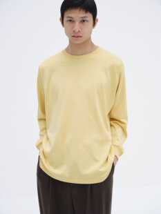 【代购】AURALEE 26aw Luster plaiting 定番匹马棉染色长袖T恤