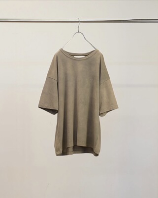 春夏染色加工做旧廓形短袖T恤