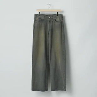 代购 denim SSSTEIN Loose jeans定番石洗染色做旧牛仔裤 26ss