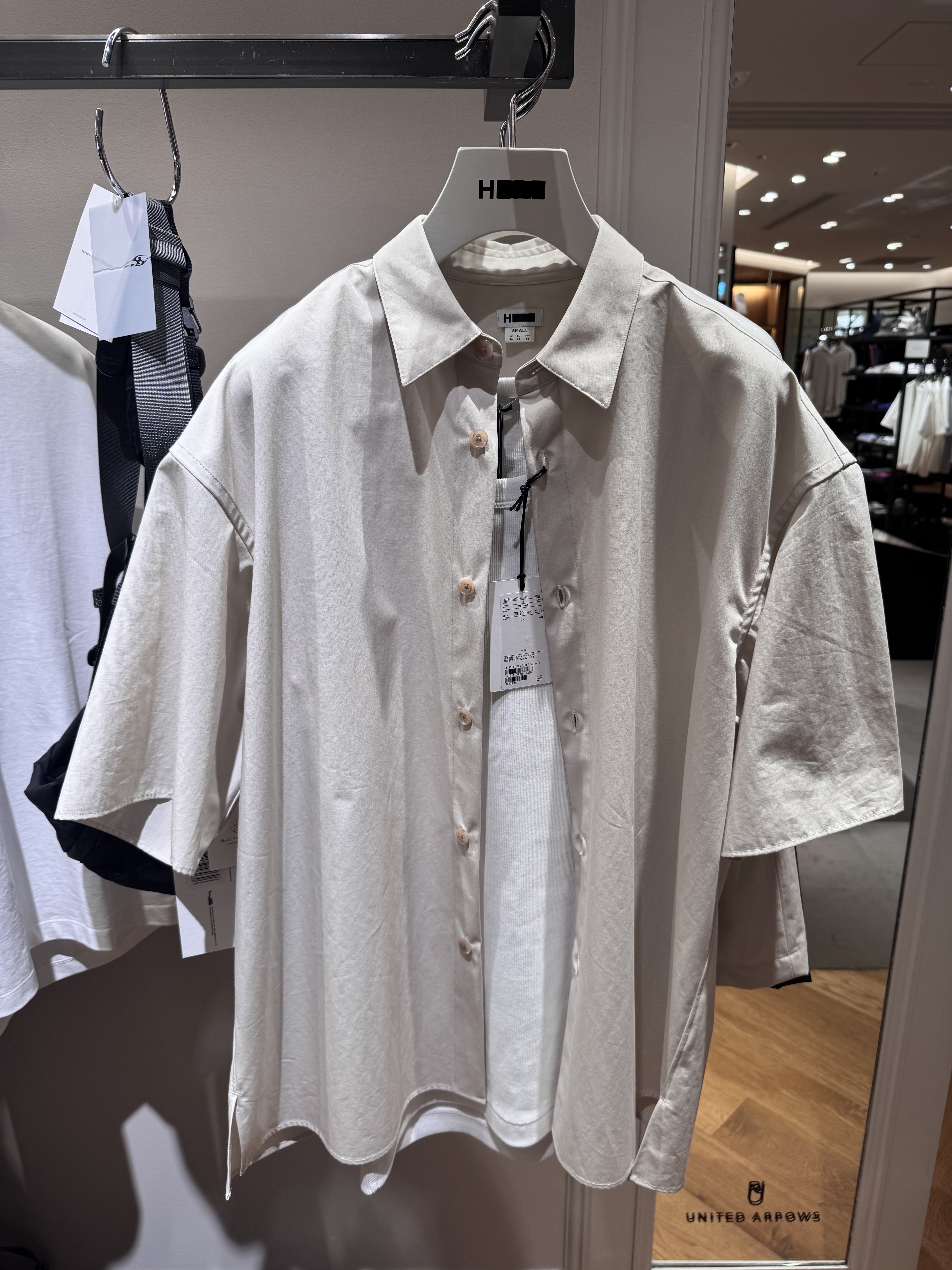 【代购】H BEAUTY&YOUTH 26ss Hby Weather cloth 轻薄短袖衬衫