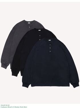 【代购】APRESSE 25aw Cashmere blend ls 克什米尔羊毛亨利领T恤