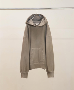 代购 hoodie ANCELLM Switching 定番染色做旧帽衫 26ss