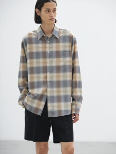 26ss AURALEE 代购 定番超轻羊毛格纹衬衫 check shirt Wool
