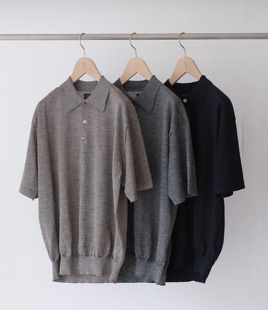 【代购】BATONER 26ss Choma polo ss 苎麻短袖Polo衫T恤