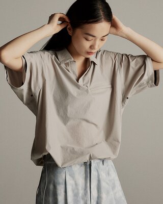 春夏新款弹性纤维面料套头T恤