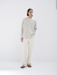 【代购】AURALEE 26ss Stripe jersey ls tee 全棉条纹长袖T恤