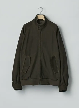 【代购】SSSTEIN 26ss Swing top jacket 牛巴革复古哈灵顿夹克