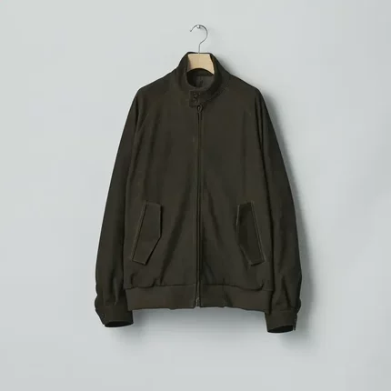 【代购】SSSTEIN 26ss Swing top jacket 牛巴革复古哈灵顿夹克