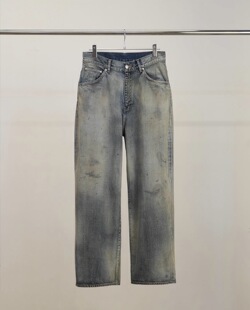 【代购】ANCELLM 26ss 01 5P Denim pant 直筒中宽水洗染色牛仔裤