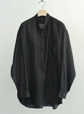 【代购】COMOLI 26ss Wool silk pullover shirt羊毛真丝套头衬衫