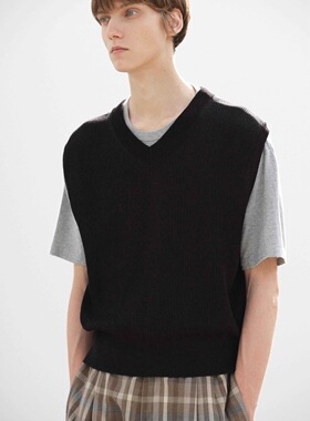 【代购】AURALEE 26ss Rib knit vest 全棉罗纹棉线针织马甲