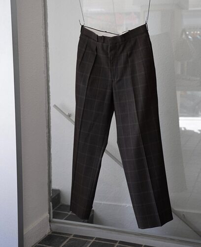 春夏新款人造丝羊毛混纺休闲西裤