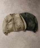 Ma1 喷绘染色做旧无领飞行夹克 HOMESTEAD 26ss 代购