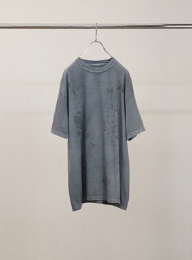 【代购】ANCELLM 26ss Herbarium ss 做旧染色加工花卉印花T恤