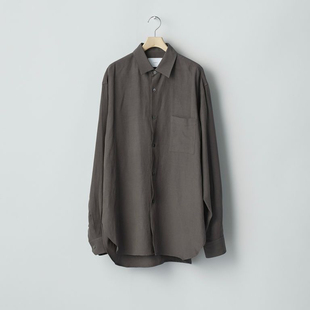 【代购】SSSTEIN 25aw Rayon linen 人造丝亚麻混纺长袖衬衫