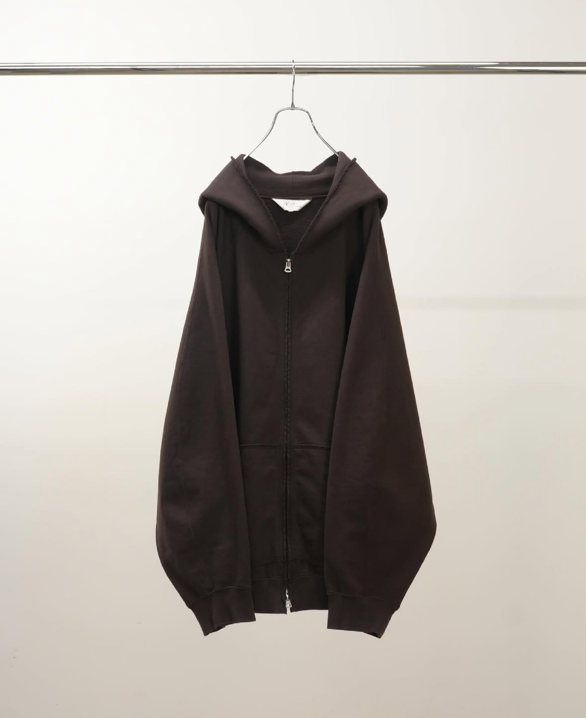 【代购】ANCELLM 25aw Sweat hoodie coat 廓形拉链帽衫大衣