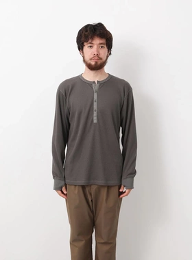 【代购】NONNATIVE 25aw Henlyneck tee Polartec华夫格长袖T恤