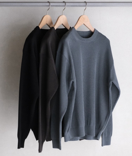 【代购】BATONER 25aw Crew neck 超强捻羊毛圆领套头针织衫