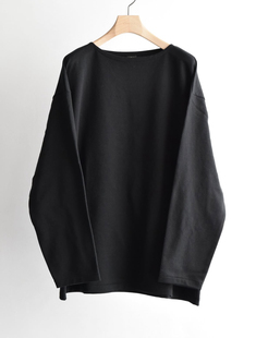 【代购】COMOLI 25aw Cotton flannel boat neck 磨毛棉布长袖T恤