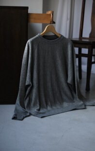 【代购】BATONER 26ss Urake ls 全亚麻圆领插袋长袖T恤