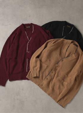 【代购】JS HOMESTEAD 26ss Bread cardigan 起毛做旧针织开衫