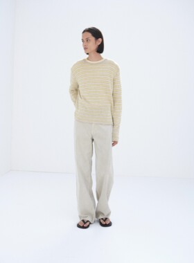 【代购】AURALEE 26ss Cashmere knit PO夏季羊绒条纹套头针织衫