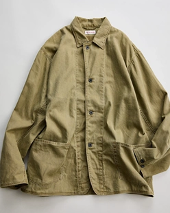 26ss 代购 NICENESS coverall亚麻混纺人字纹夹克 Herringbone