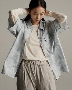 shirt 26ss胶囊系列Yurameki GOLDWIN 弹性纤维印花衬衫 代购