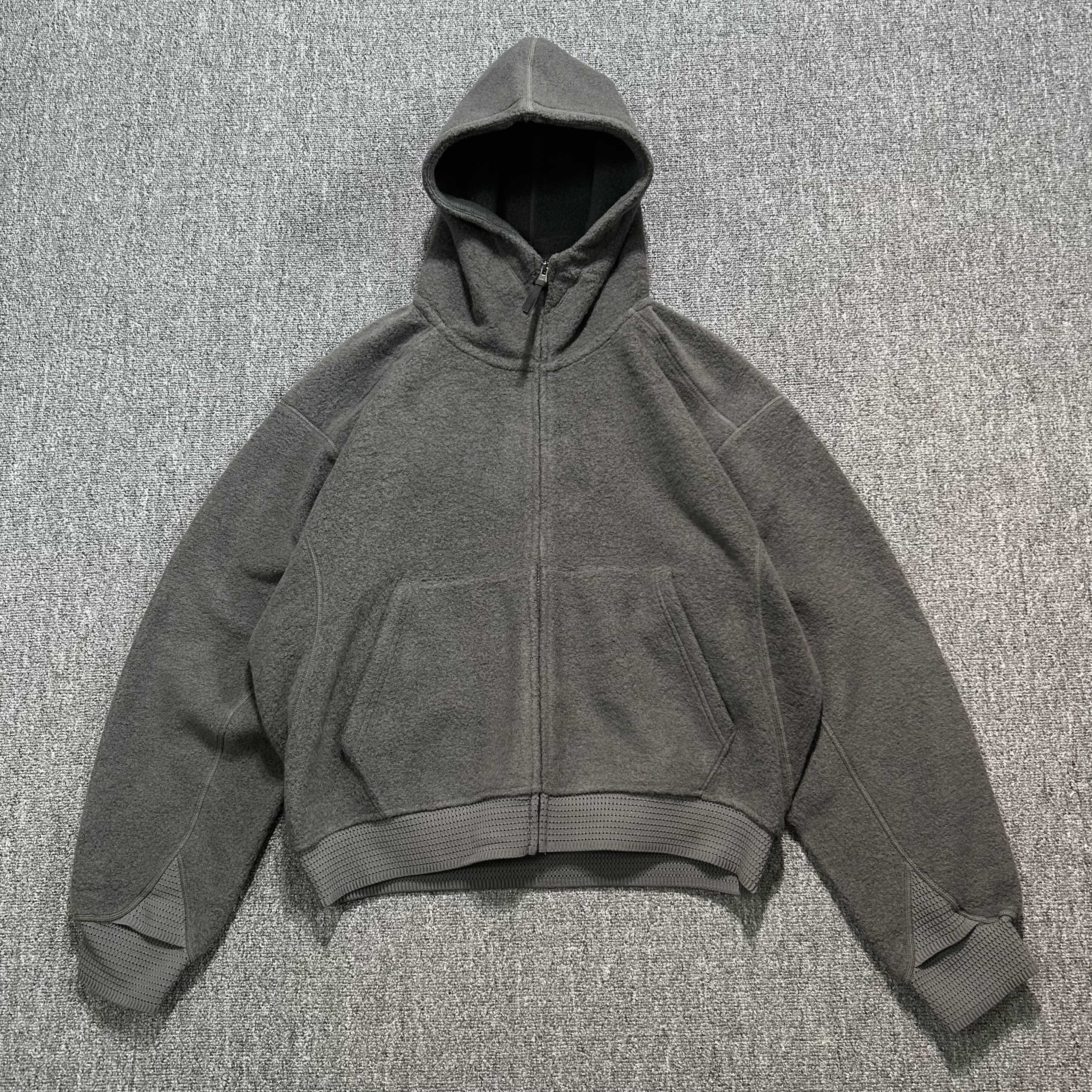 秋冬新款0系列羊毛纺摇粒绒帽衫