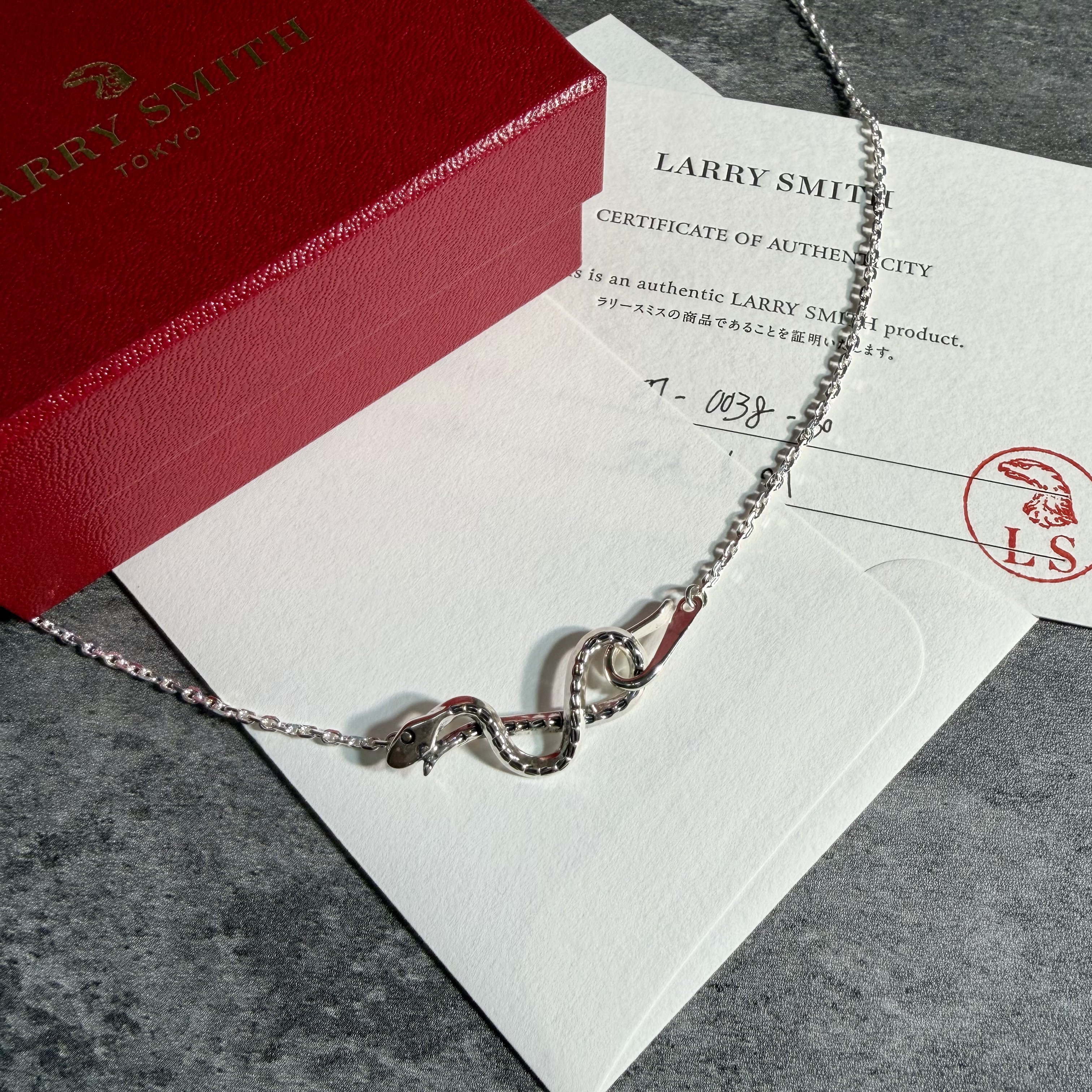 【现货】LARRY SMITH Cable chain sneak end 蛇钩素银链