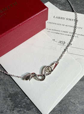 【现货】LARRY SMITH Cable chain sneak end 蛇钩素银链
