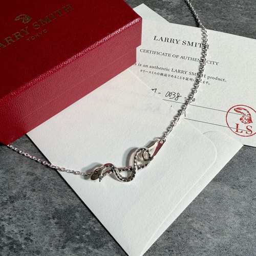 【现货】LARRY SMITH Cable chain sneak end 蛇钩素银链